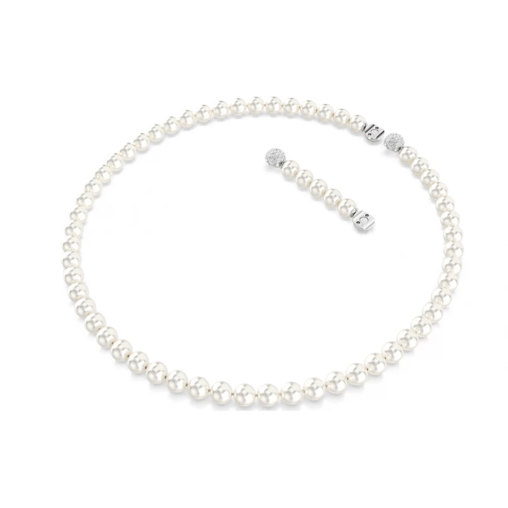 SWAROVSKI Κολιέ Matrix Crystal Pearl, Λευκό, Επιμετάλλωση ροδίου 5747746