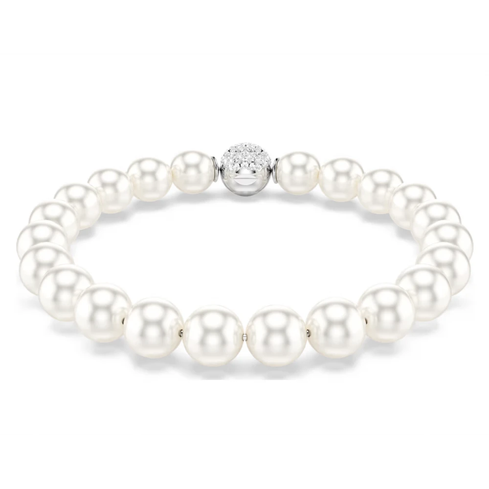 SWAROVSKI Βραχιόλι Matrix Crystal Pearl, Λευκό, Επιμετάλλωση ροδίου 5747747