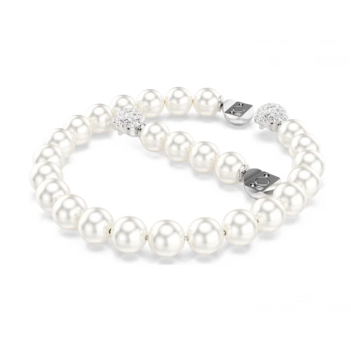 SWAROVSKI Βραχιόλι Matrix Crystal Pearl, Λευκό, Επιμετάλλωση ροδίου 5747747