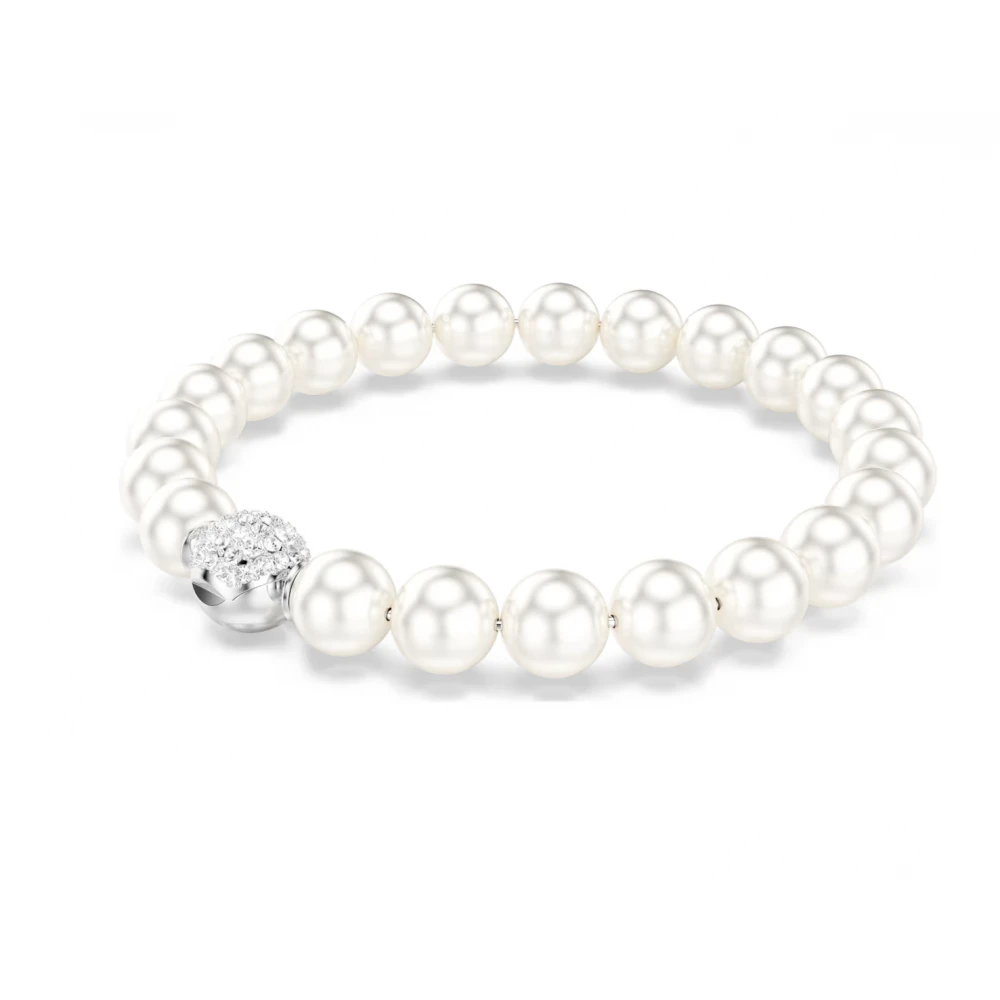 SWAROVSKI Βραχιόλι Matrix Crystal Pearl, Λευκό, Επιμετάλλωση ροδίου 5747747
