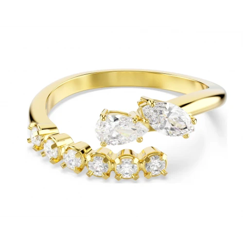 SWAROVSKI Δαχτυλίδι Mesmera, Ανοικτό, Μικτές Κοπές, Λευκό, Επιμετάλλωση σε Χρυσό Τόνο 5748078