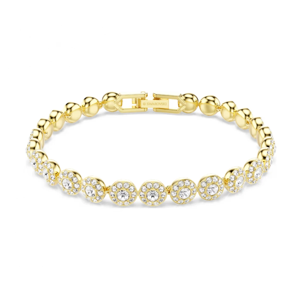 SWAROVSKI Una Angelic Βραχιόλι Στρογγυλή Κοπή, Λευκό Eπιμετ΄άλλωση σε Χρυσό Τόνο 5749386