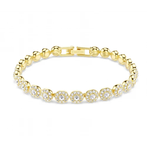 SWAROVSKI Una Angelic Βραχιόλι Στρογγυλή Κοπή, Λευκό Eπιμετ΄άλλωση σε Χρυσό Τόνο 5749386