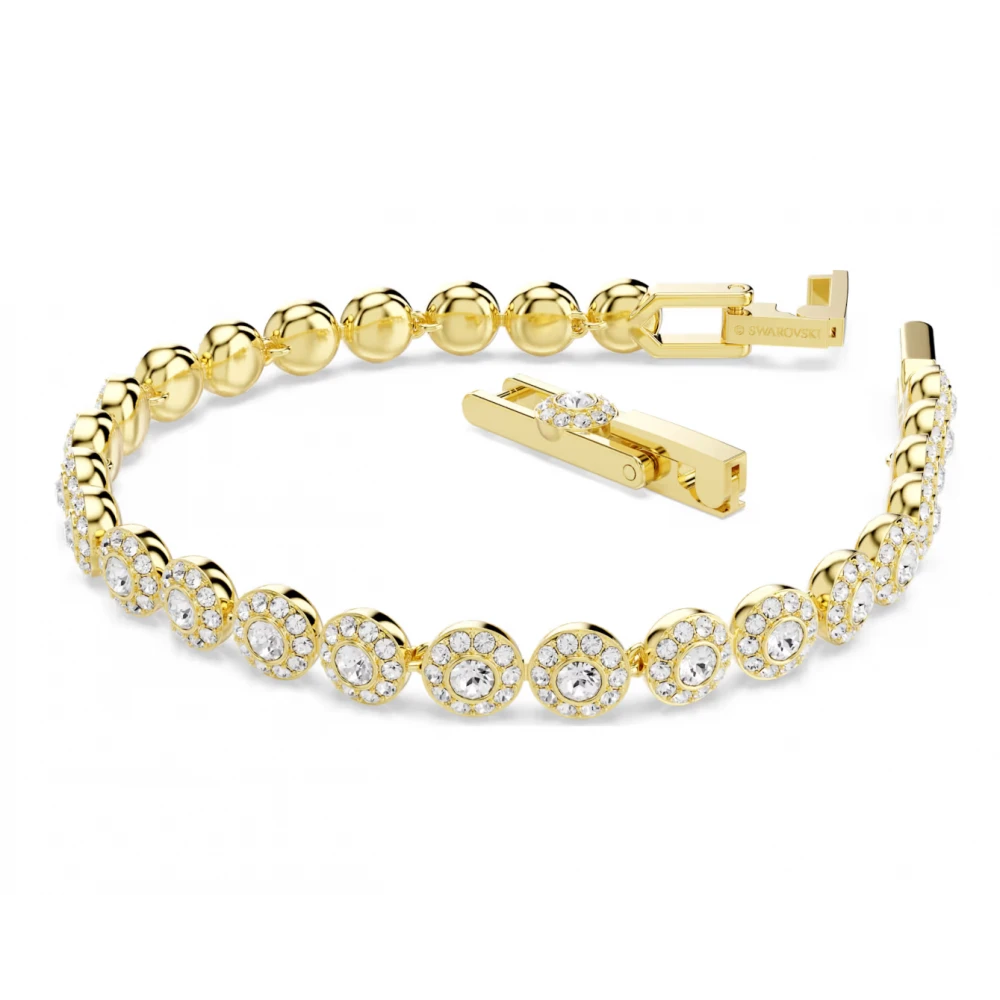 SWAROVSKI Una Angelic Βραχιόλι Στρογγυλή Κοπή, Λευκό Eπιμετ΄άλλωση σε Χρυσό Τόνο 5749386