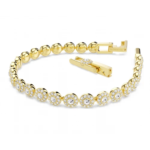 SWAROVSKI Una Angelic Βραχιόλι Στρογγυλή Κοπή, Λευκό Eπιμετ΄άλλωση σε Χρυσό Τόνο 5749386