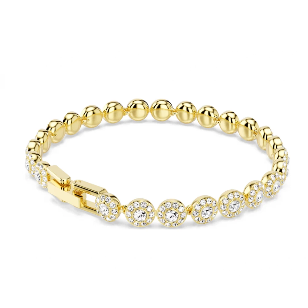 SWAROVSKI Una Angelic Βραχιόλι Στρογγυλή Κοπή, Λευκό Eπιμετ΄άλλωση σε Χρυσό Τόνο 5749386