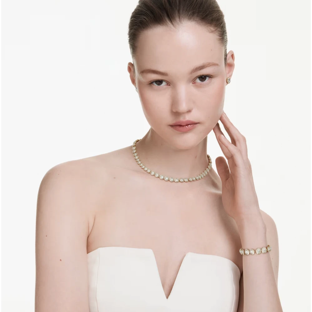 SWAROVSKI Una Angelic Set Στρογγυλή Κοπή, Λευκό, Επιμετάλλωση Ροδίου 5750619