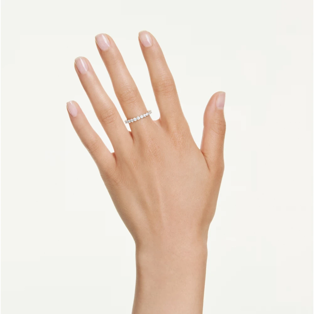 SWAROVSKI Δαχτυλίδι Matrix Vittore Στρογγυλή κοπή, Λευκό, Επιμετάλλωση σε Χρυσό Τόνο 5750960