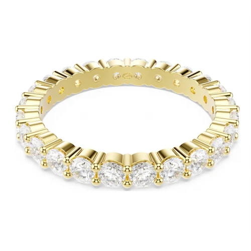 SWAROVSKI Δαχτυλίδι Matrix Vittore Στρογγυλή κοπή, Λευκό, Επιμετάλλωση σε Χρυσό Τόνο 5750960