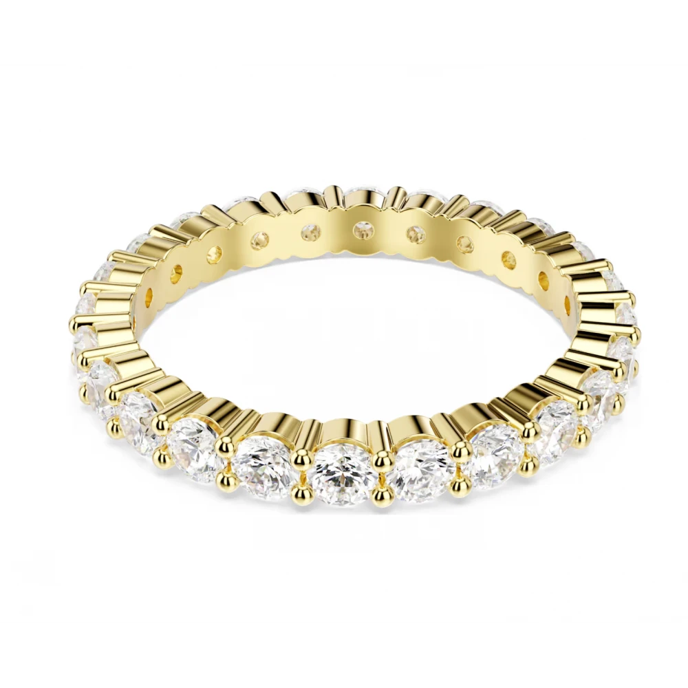 SWAROVSKI Δαχτυλίδι Matrix Vittore Στρογγυλή κοπή, Λευκό, Επιμετάλλωση σε Χρυσό Τόνο 5750960