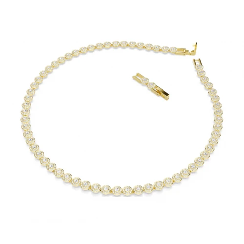 SWAROVSKI Una Angelic Κολιέ Στρογγυλή Κοπή, Λευκό, Επιμετάλλωση σε Χρυσό Τόνο 5751560