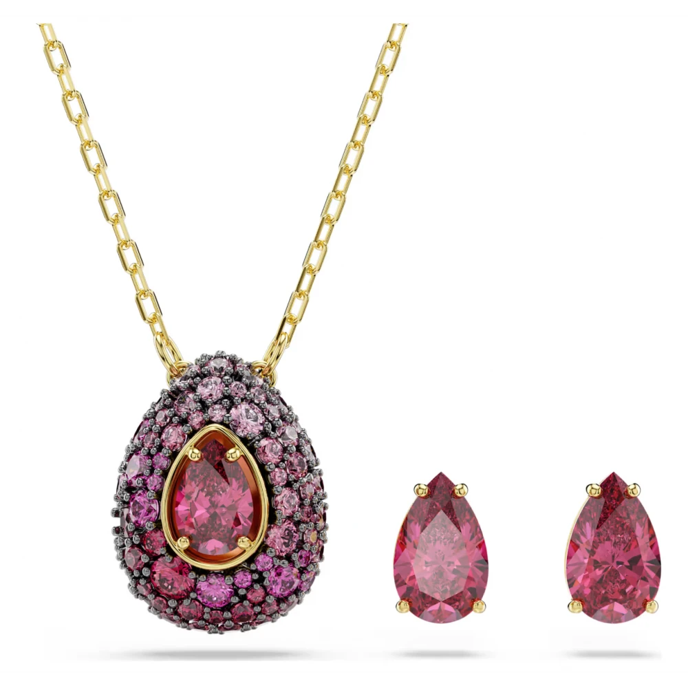 SWAROVSKI Sublima Set, Pear κοπή, Κόκκινο, Επιχρυσωμένο σε 18Κ 5752883