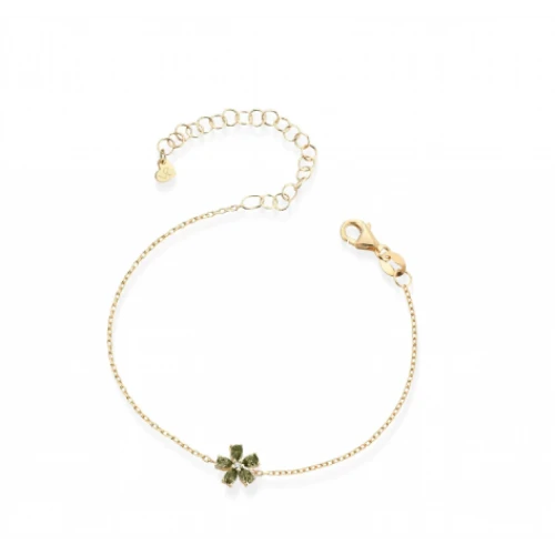 LAURA P. Coctail Βραχιόλι Επιχρυσωμένο Ασήμι 925 με Ζιργκόν BR0074GV
