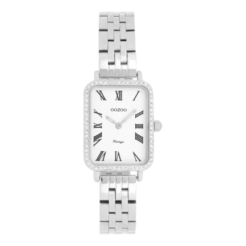 OOZOO Vintage με Μεταλλικό Μπρασελέ σε Ασημί Τόνο και Ζιργκόν C20413