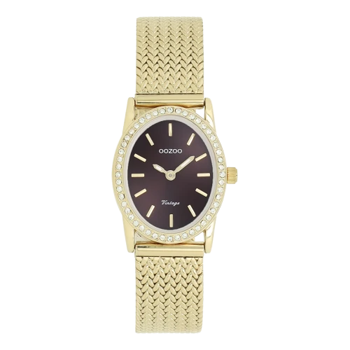 OOZOO Vintage με Μεταλλικό Μπρασελέ σε Χρυσό Τόνο με Ζιργκόν C20433