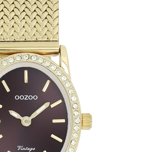 OOZOO Vintage με Μεταλλικό Μπρασελέ σε Χρυσό Τόνο με Ζιργκόν C20433