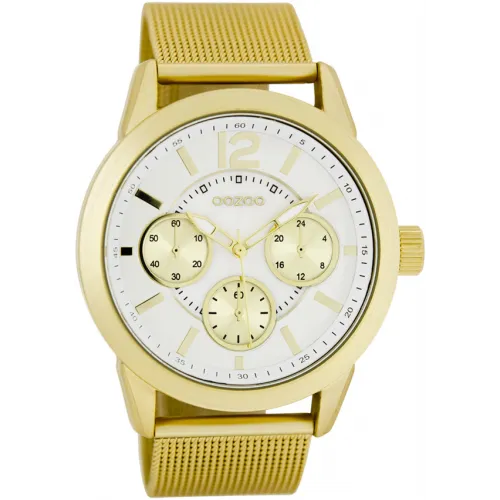 OOZOO Timepieces Vintage Gold Metal Strap C7632