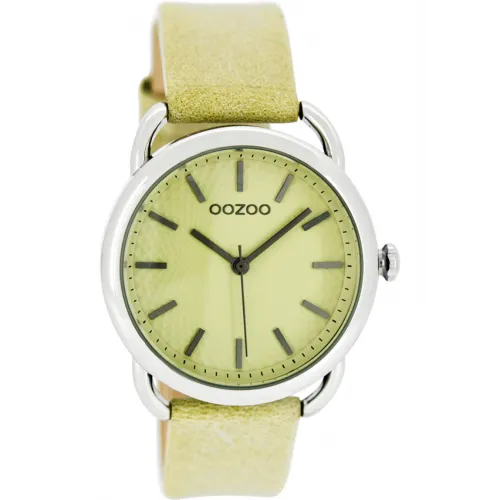 OOZOO Timepieces Beige Leather Strap C7910
