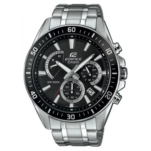 CASIO Edifice Χρονογράφος με Ασημί Μπρασελέ από Ανοξείδωτο Ατσάλι EFR-552D-1AVUEF