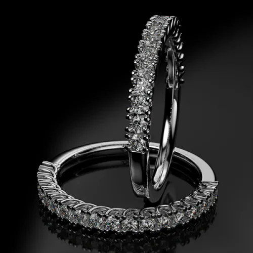 18K Μονόπετρο Δαxτυλίδι Αρραβώνων με Διαμάντια ETH05