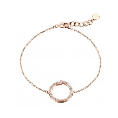 Obaku 925 Ασήμι Βραχιόλι Ροζ-Χρυσό με Ζιργκόν J101BIV-17S