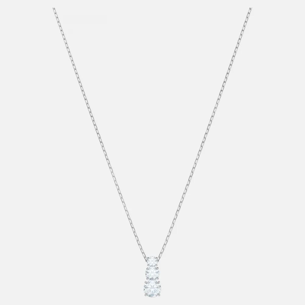 SWAROVSKI Attract Trilogy Round Pendant White Rhodium Plated 5414970