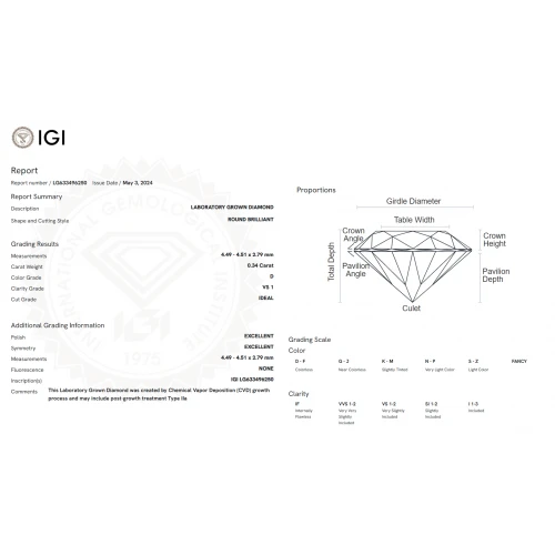 18K Λευκόχρυσο Κολιέ με Οικολογικό Διαμάντι KLAB6250