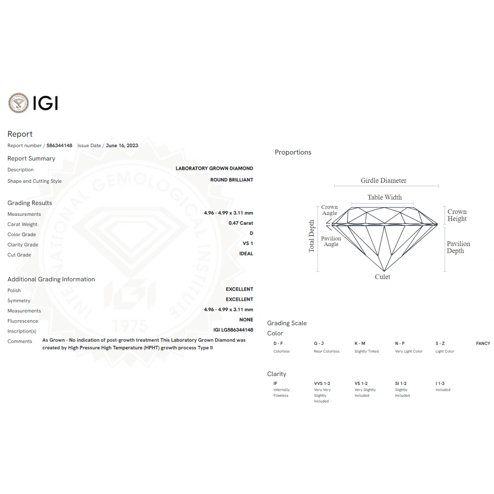 18K Μονόπετρο Δαxτυλίδι Αρραβώνων με Οικολογικό Lab Grown Διαμάντι 0.47ct LAB4148
