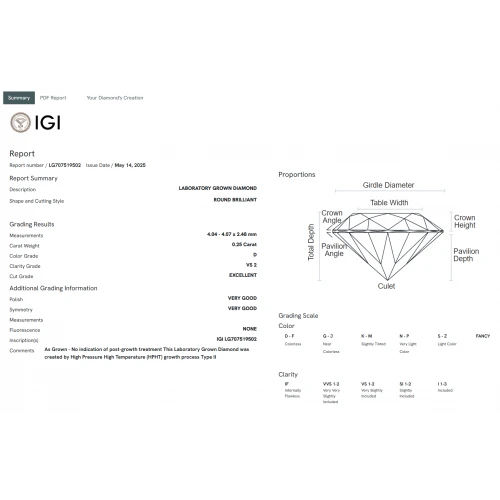 14Κ Λευκόχρυσο Κολιέ με Οικολογικό Διαμάντι LG19502