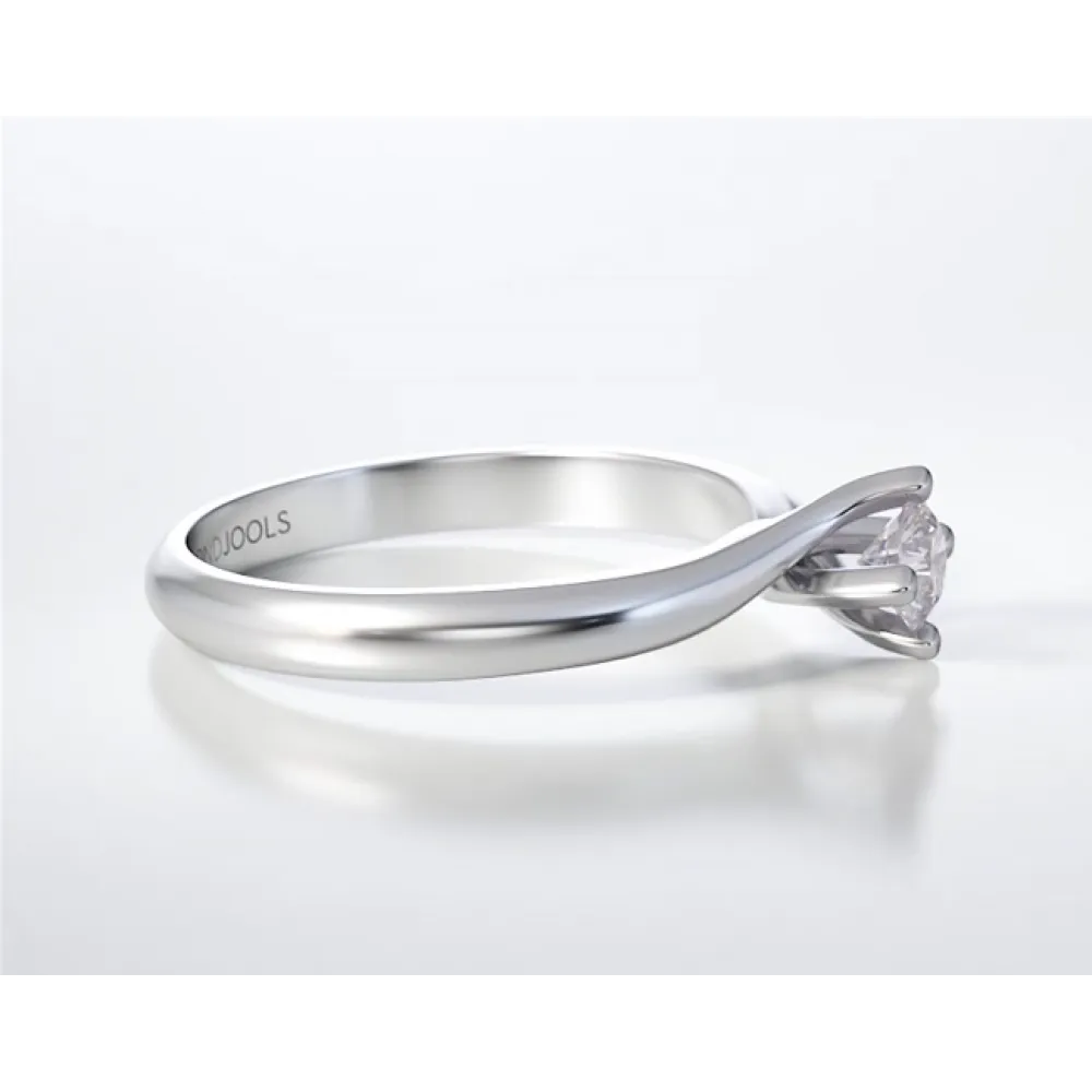 18K Μονόπετρο Δαxτυλίδι Αρραβώνων με Διαμάντι LR-039W