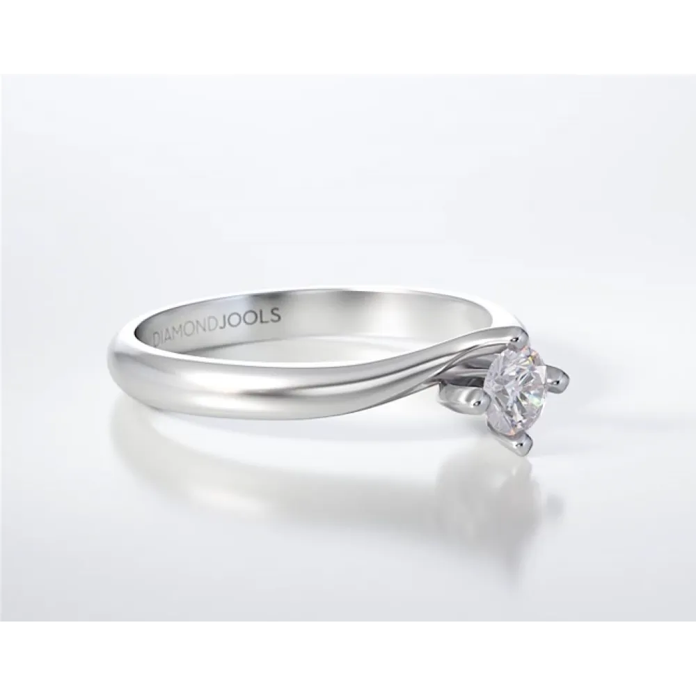 18K Μονόπετρο Δαxτυλίδι Αρραβώνων με Διαμάντι LR-039W