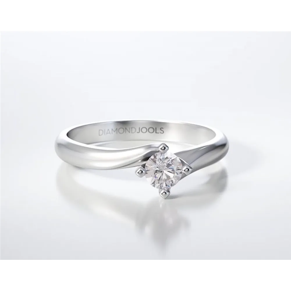 18K Μονόπετρο Δαxτυλίδι Αρραβώνων με Διαμάντι LR-039W