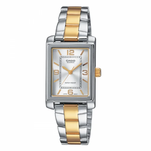 CASIO Standard με Μεταλλικό Μπρασελέ από Ανοξείδωτο Ατσάλι σε Δύο Τόνους LTP-1234PSG-7AEF