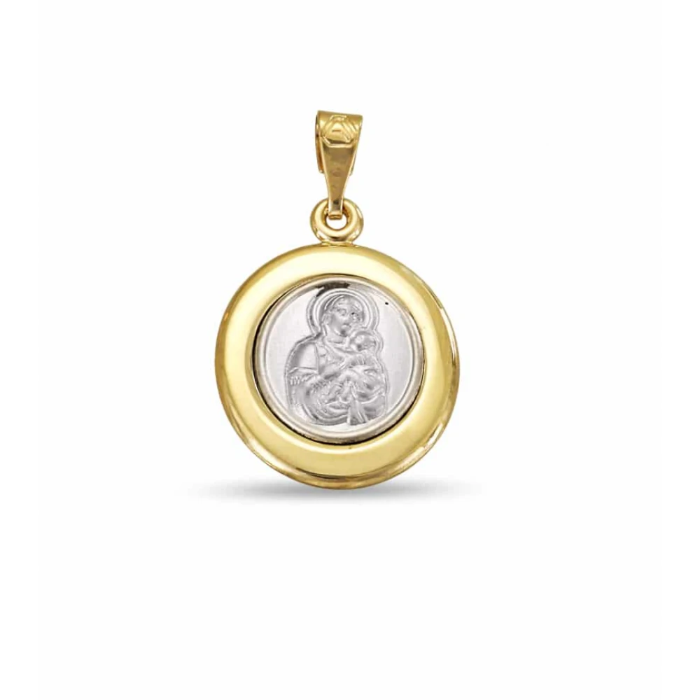 14K Χρυσή Παναγίτσα Δύο Τόνων MP3105