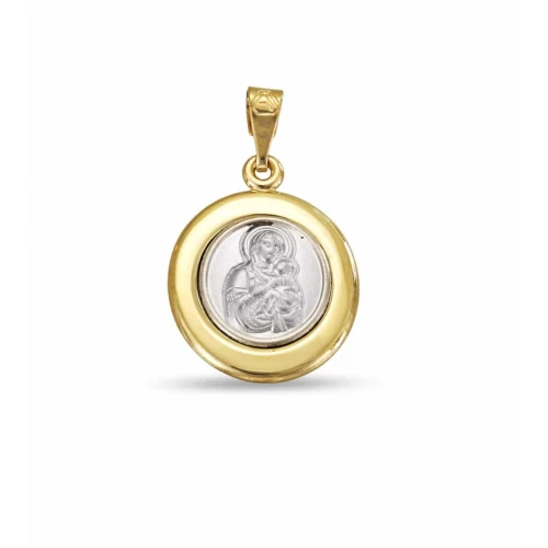 14K Χρυσή Παναγίτσα Δύο Τόνων MP3105