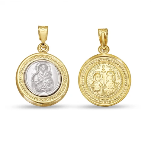 14K Χρυσό Κωνσταντινάτο Δύο Τόνων και Διπλής Όψης MP3113