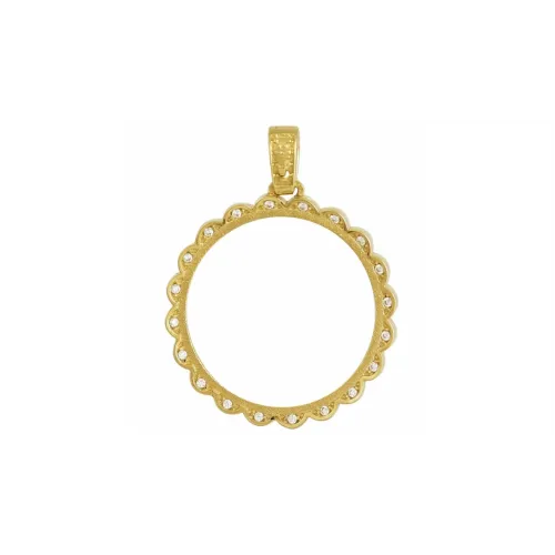 14K Χρυσό Μενταγιόν "Θήκη Λίρας" με Ζιργκόν MT248/O