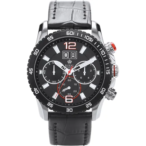 ROYAL LONDON Sport Black Leather Chronograph 41271-01